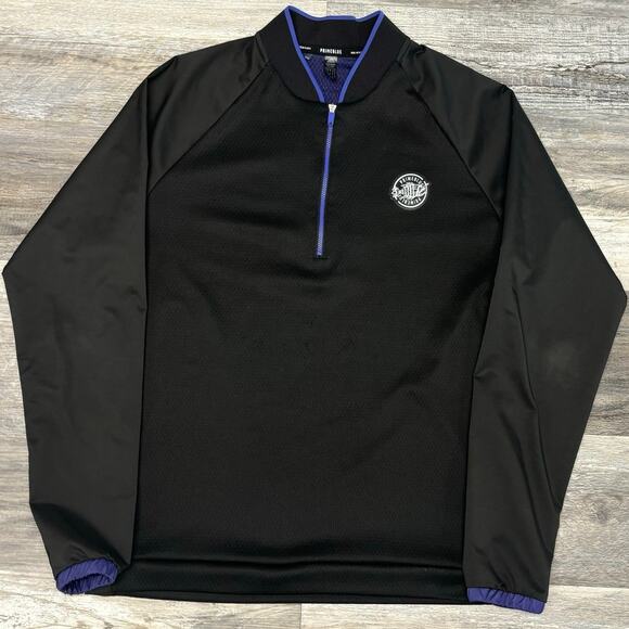 adidas Other - Adidas Primeblue Black Purple Mens M Quarter Zip Layering Golf Pullover Shirt